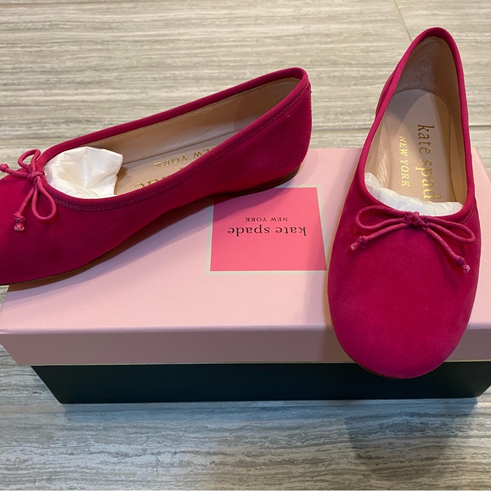 Kate Spade suede ballet flat. Brand New. Leather bottom.